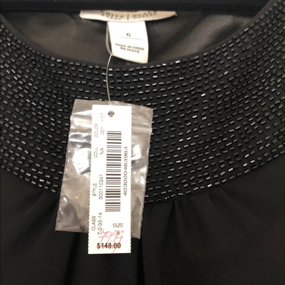 NWT WHBM little black dress w/ embellished collar - Picture 3 of 3